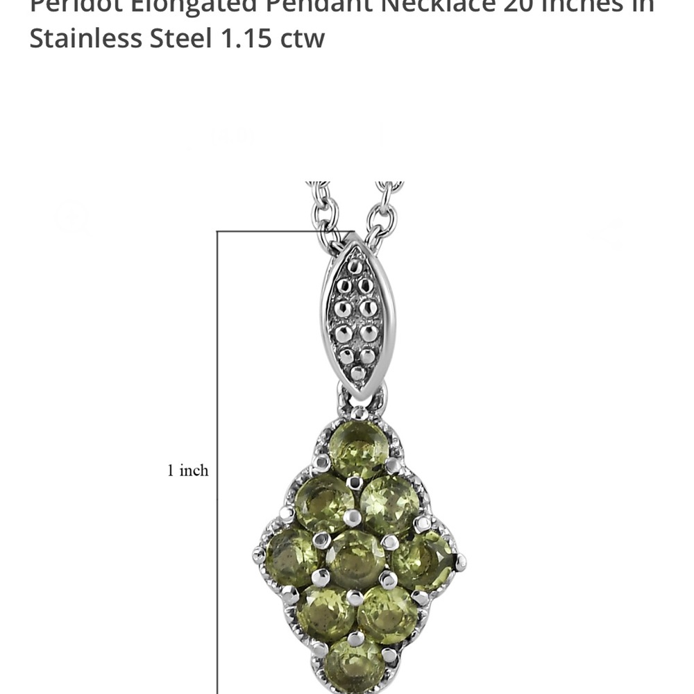 Genuine Peridot Necklace - Picture 5 of 6